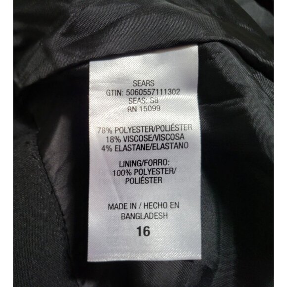 Simply Styled By Sears Black Fully Lined Essential Suiting Pencil Skirt Size 16 - Picture 7 of 10